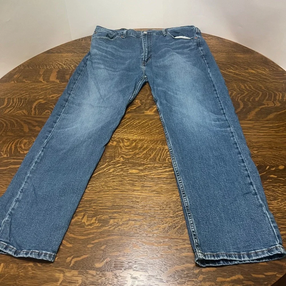 Levi's 505 Regular Fit Jeans Mens 40x30 Blue Medium Wash Straight Leg Stretch